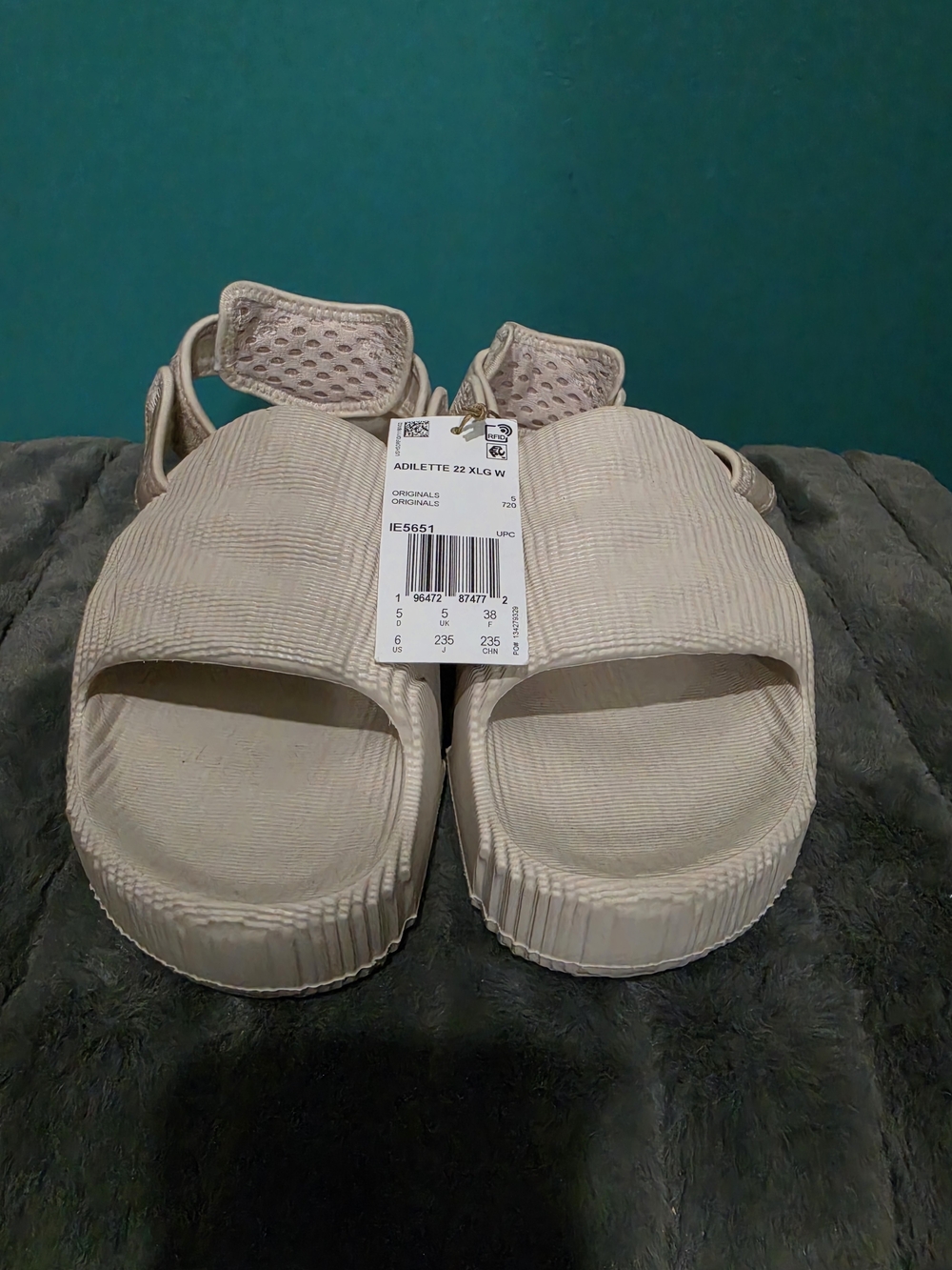 Adidas Adilette 22 XLG Women's Beige Slide Sandals